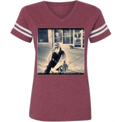 Ladies Relaxed Fit Vintage Sports Tee