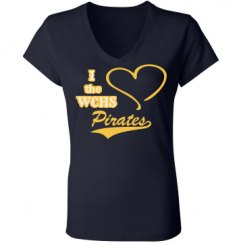 Ladies Slim Fit V-Neck Jersey Tee