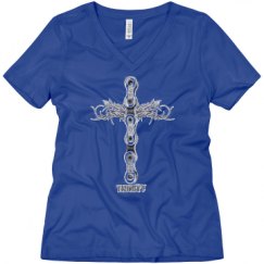 Ladies Relaxed Fit V-Neck Tee