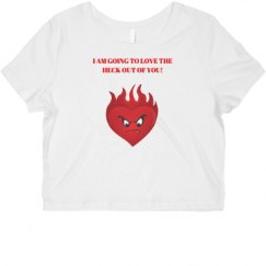 Ladies Slim Fit Crop Top Tee