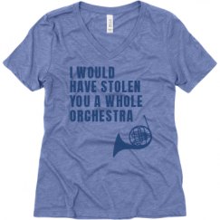 Ladies Relaxed Fit Super Soft Triblend V-Neck Tee