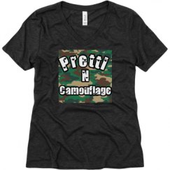 Ladies Relaxed Fit Super Soft Triblend V-Neck Tee