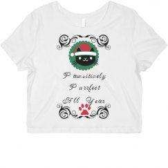 Ladies Slim Fit Crop Top Tee