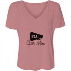 Ladies Flowy Slouchy V-Neck Tee