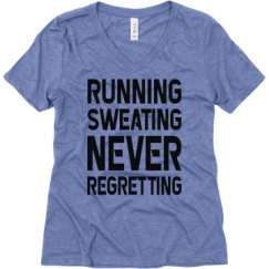 Ladies Relaxed Fit Super Soft Triblend V-Neck Tee