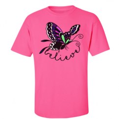 Unisex Ultra Cotton Safety Neon Crewneck Tee