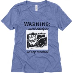 Ladies Relaxed Fit Super Soft Triblend V-Neck Tee