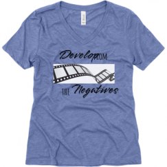 Ladies Relaxed Fit Super Soft Triblend V-Neck Tee