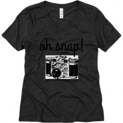 Ladies Relaxed Fit Super Soft Triblend V-Neck Tee