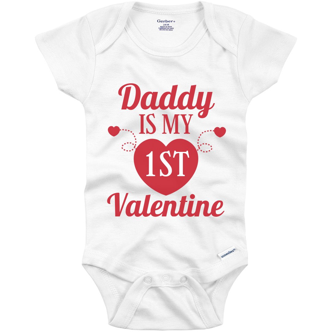 Valentine's Day Gift Bodysuit Baby Bodysuit Grow Vest Daddy Is My Valentine 