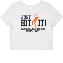 Ladies Slim Fit Crop Top Tee