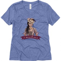 Ladies Relaxed Fit Super Soft Triblend V-Neck Tee