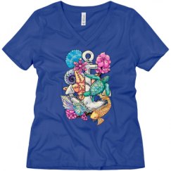 Ladies Relaxed Fit V-Neck Tee