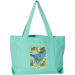 Seaside Cotton Canvas Pigment-Dyed Boat Tote Bag