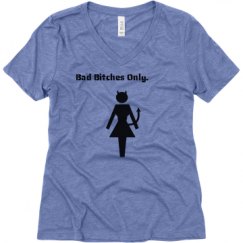 Ladies Relaxed Fit Super Soft Triblend V-Neck Tee