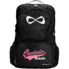 Cheerleader Logo Custom Nfinity Sparkle Cheer Backpack