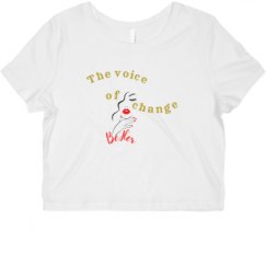 Ladies Slim Fit Crop Top Tee