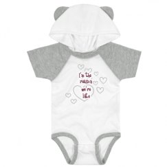 Infant Hooded Raglan Bodysuit with Ears