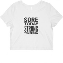 Ladies Slim Fit Crop Top Tee