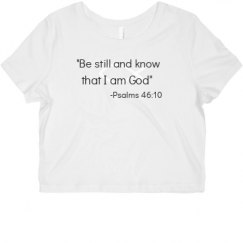 Ladies Slim Fit Crop Top Tee