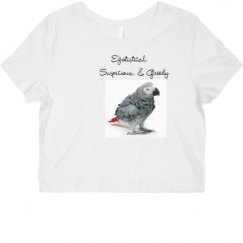 Ladies Slim Fit Crop Top Tee