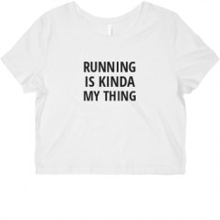 Ladies Slim Fit Crop Top Tee