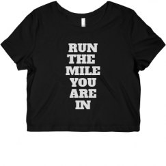 Ladies Slim Fit Crop Top Tee