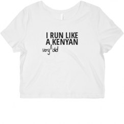 Ladies Slim Fit Crop Top Tee