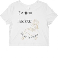 Ladies Slim Fit Crop Top Tee