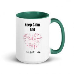 15oz Ceramic Mug with Color Inside