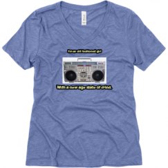 Ladies Relaxed Fit Super Soft Triblend V-Neck Tee