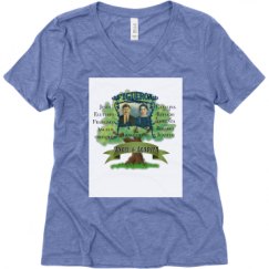 Ladies Relaxed Fit Super Soft Triblend V-Neck Tee