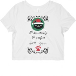 Ladies Slim Fit Crop Top Tee