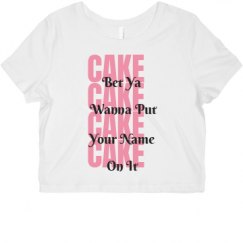 Ladies Slim Fit Crop Top Tee