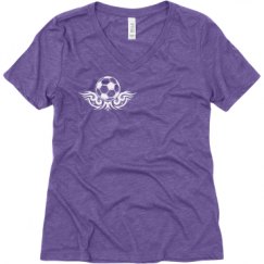 Ladies Relaxed Fit Super Soft Triblend V-Neck Tee