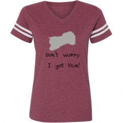 Ladies Relaxed Fit Vintage Sports Tee