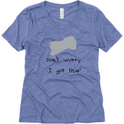 Ladies Relaxed Fit Super Soft Triblend V-Neck Tee