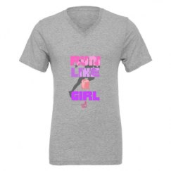 Unisex CVC Jersey V-Neck T-Shirt