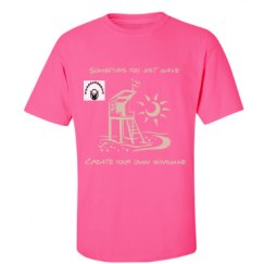 Unisex Ultra Cotton Safety Neon Crewneck Tee