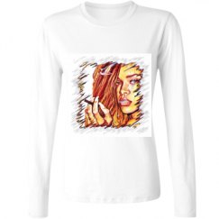 Ladies Relaxed Fit Basic Long Sleeve Tee