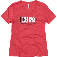 Ladies Relaxed Fit Super Soft Triblend V-Neck Tee
