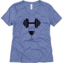 Ladies Relaxed Fit Super Soft Triblend V-Neck Tee