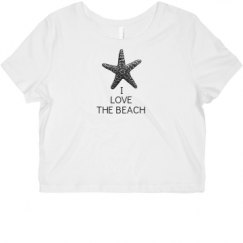 Ladies Slim Fit Crop Top Tee