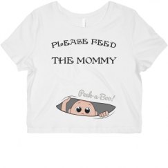 Ladies Slim Fit Crop Top Tee