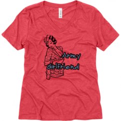 Ladies Relaxed Fit Super Soft Triblend V-Neck Tee