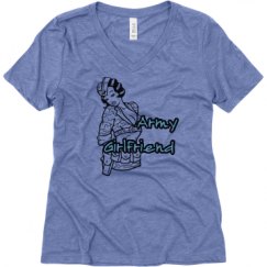 Ladies Relaxed Fit Super Soft Triblend V-Neck Tee