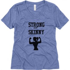 Ladies Relaxed Fit Super Soft Triblend V-Neck Tee