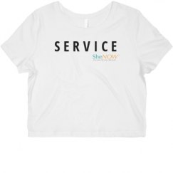 Ladies Slim Fit Crop Top Tee