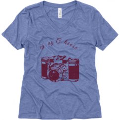 Ladies Relaxed Fit Super Soft Triblend V-Neck Tee