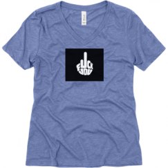 Ladies Relaxed Fit Super Soft Triblend V-Neck Tee